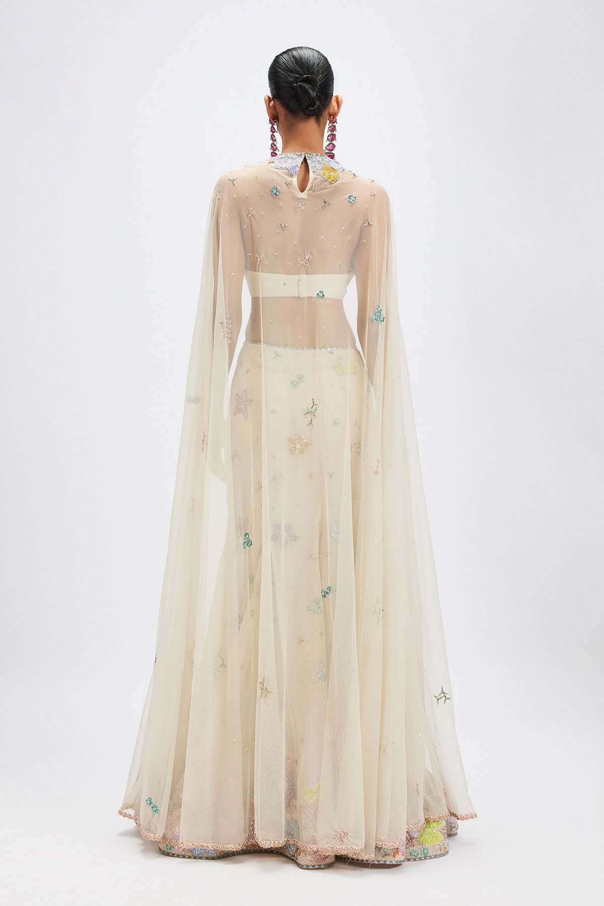 Sharvari In Ivorelle - Ivory Georgette Mermaid Lehenga