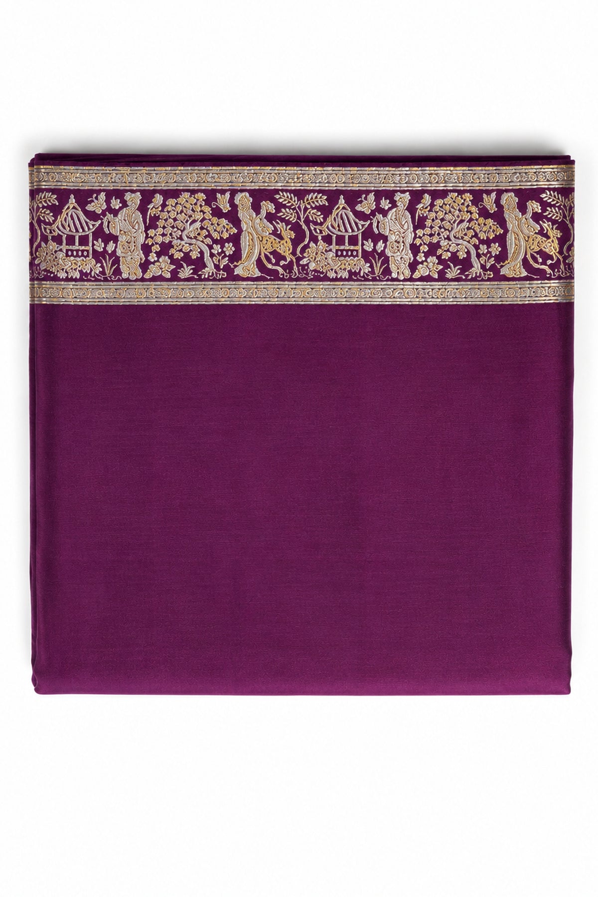 Alia Bhatt in Handwoven Purple Cheena Cheeni Emboss Saree