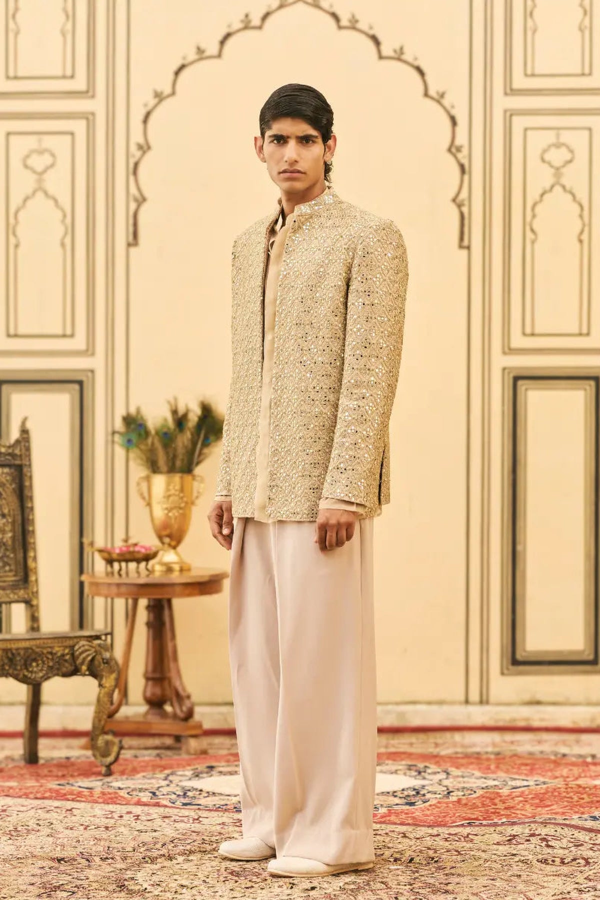 Sunhera Organza Bandhgala Set