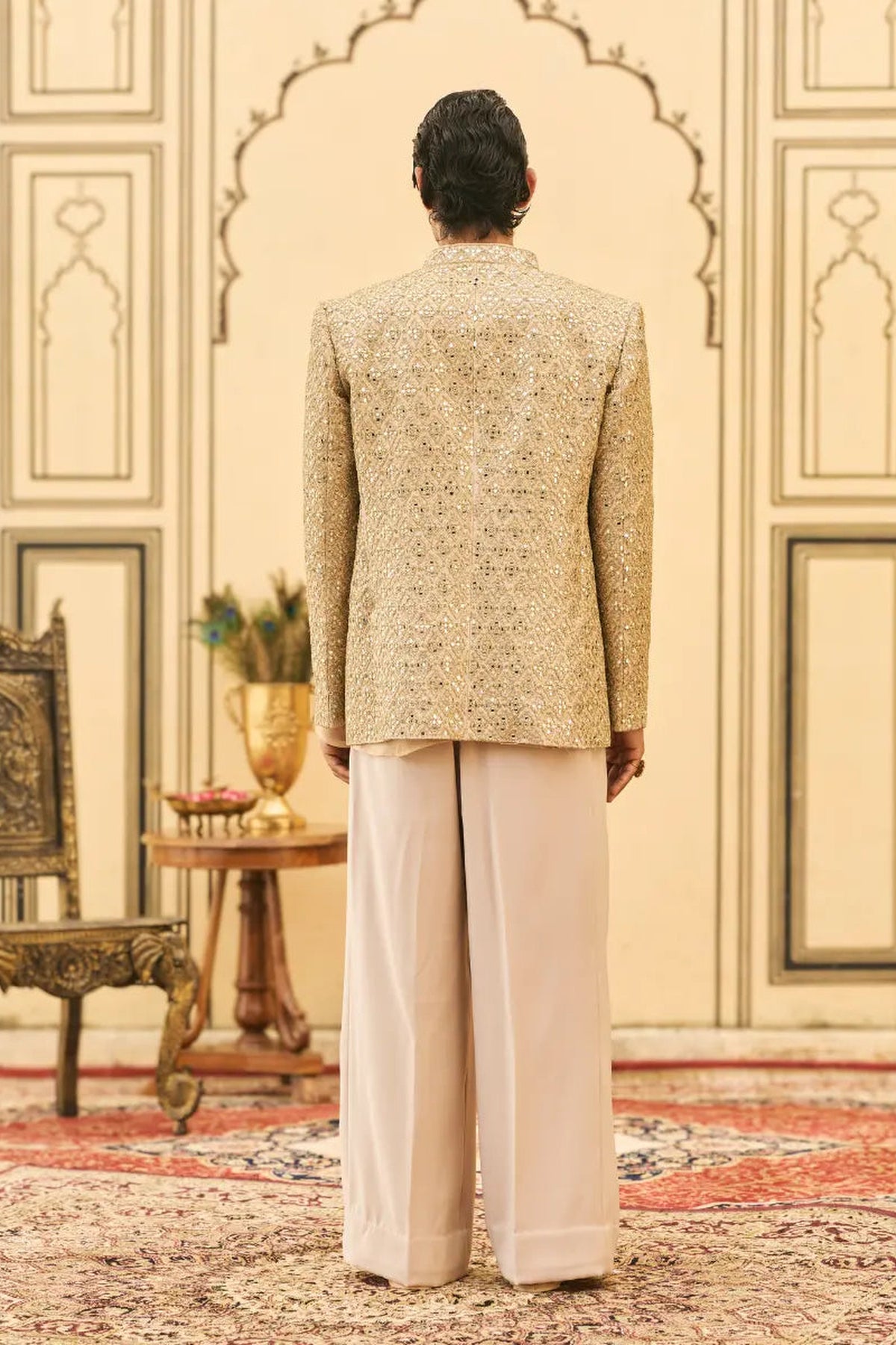 Sunhera Organza Bandhgala Set