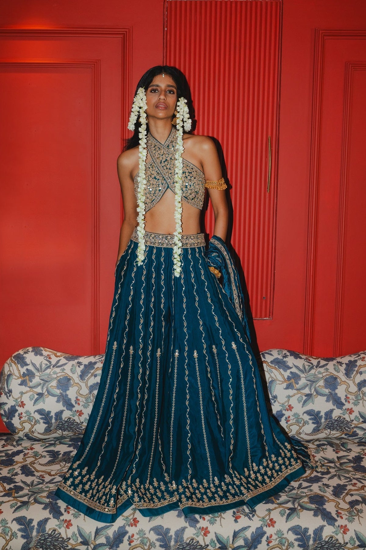 Teal Sharara Set