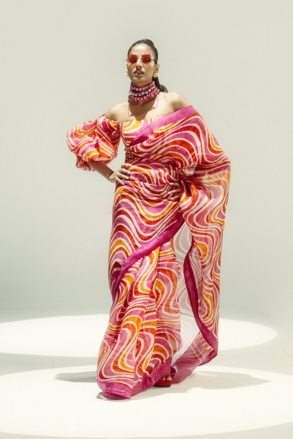 Pink Art-Nuvo Saree