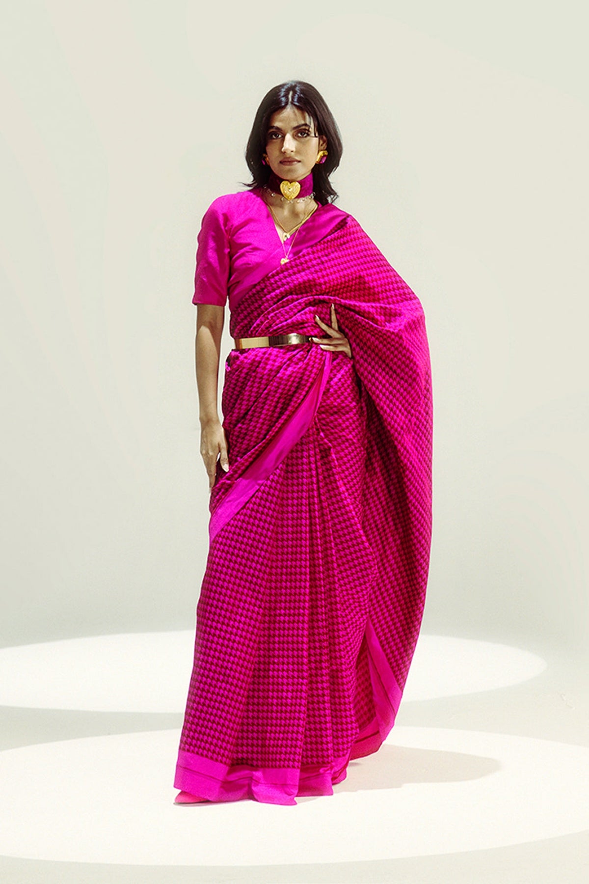 Pink Cosmo Saree