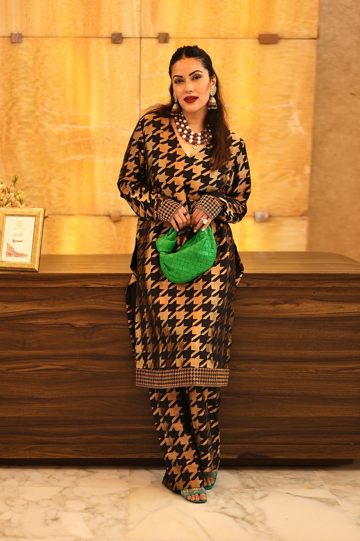 Black Gerum Kurta Set