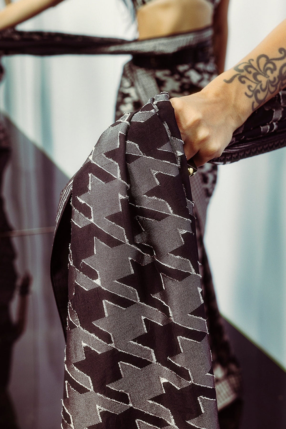 Black Gerum Saree