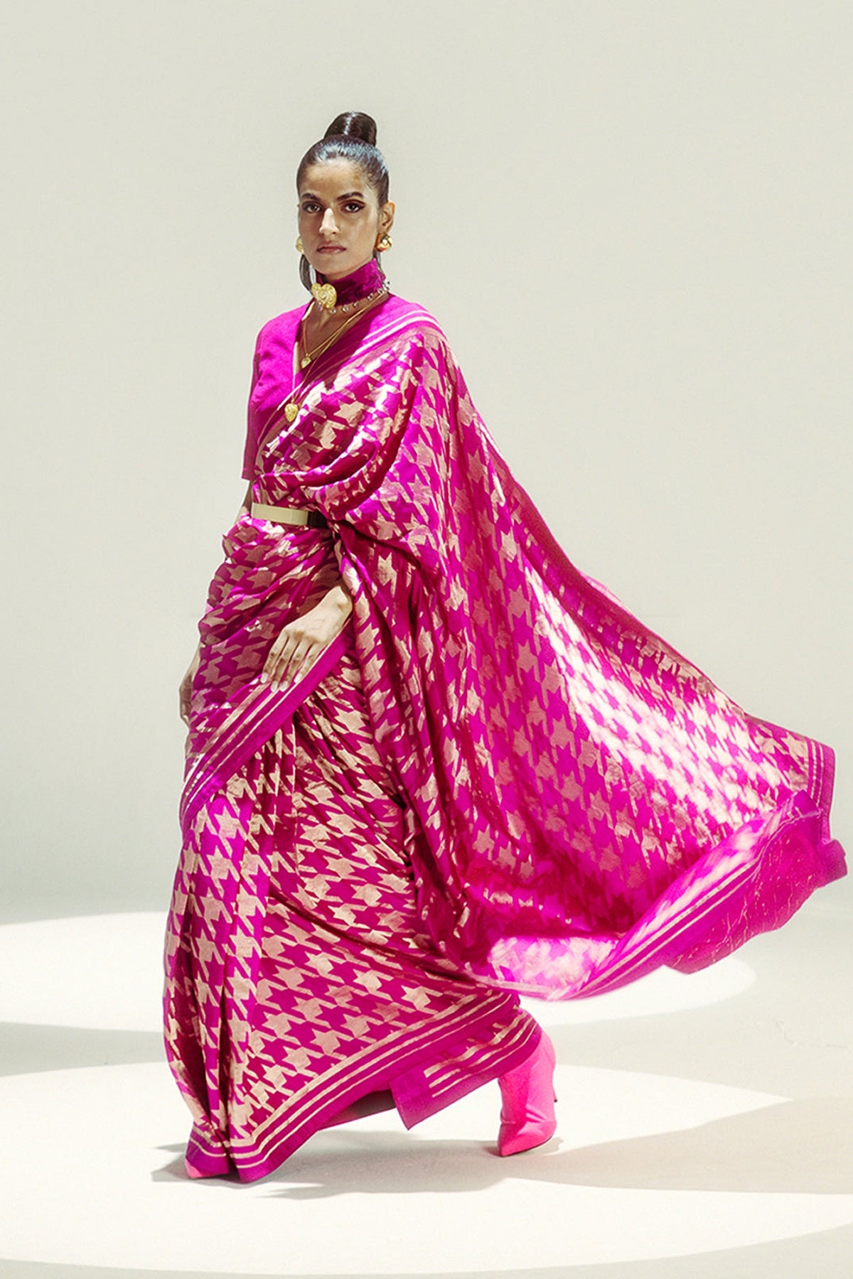 Rani Pink Gerum Saree