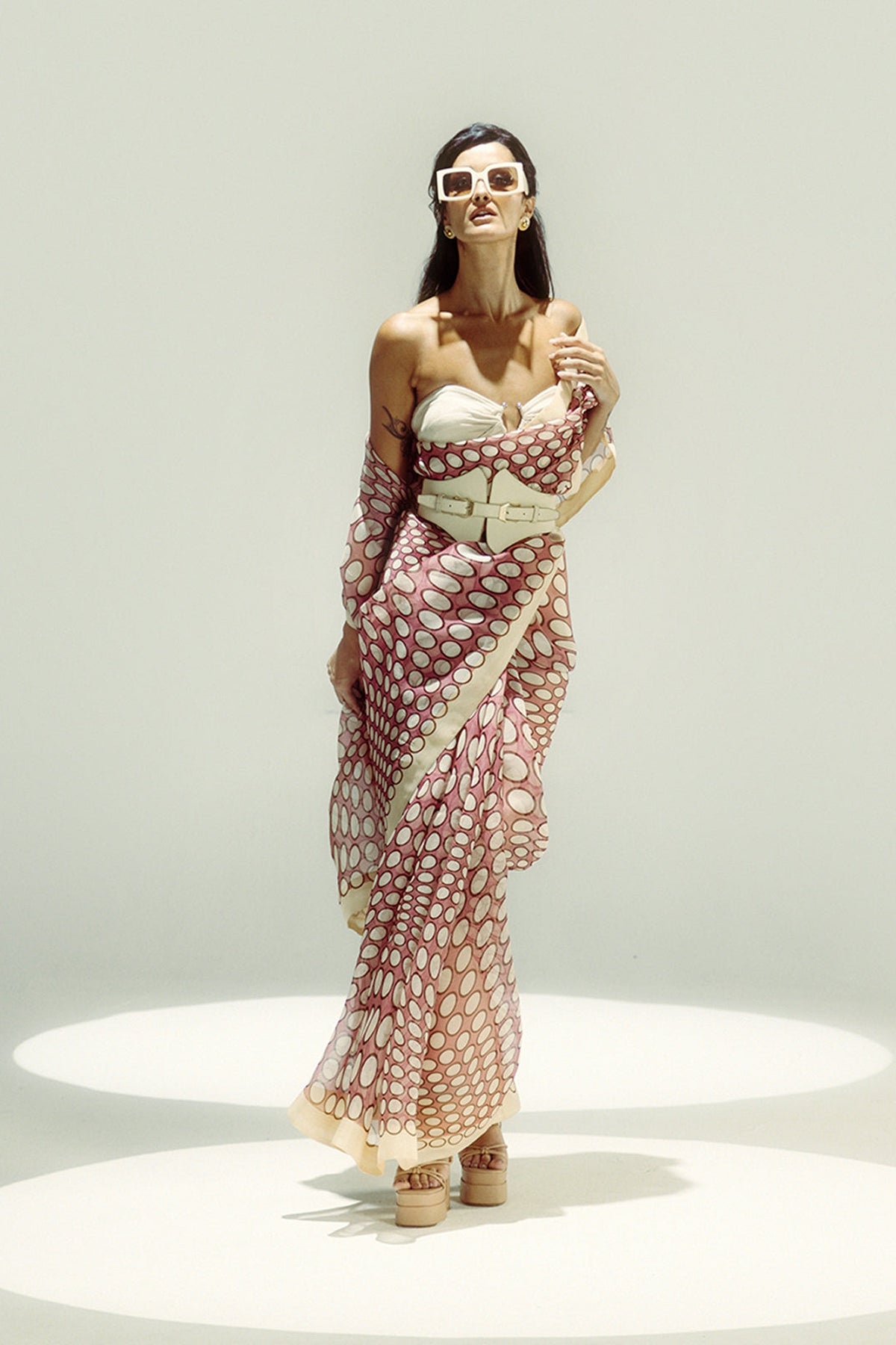 Dusty Pink Poppy Saree