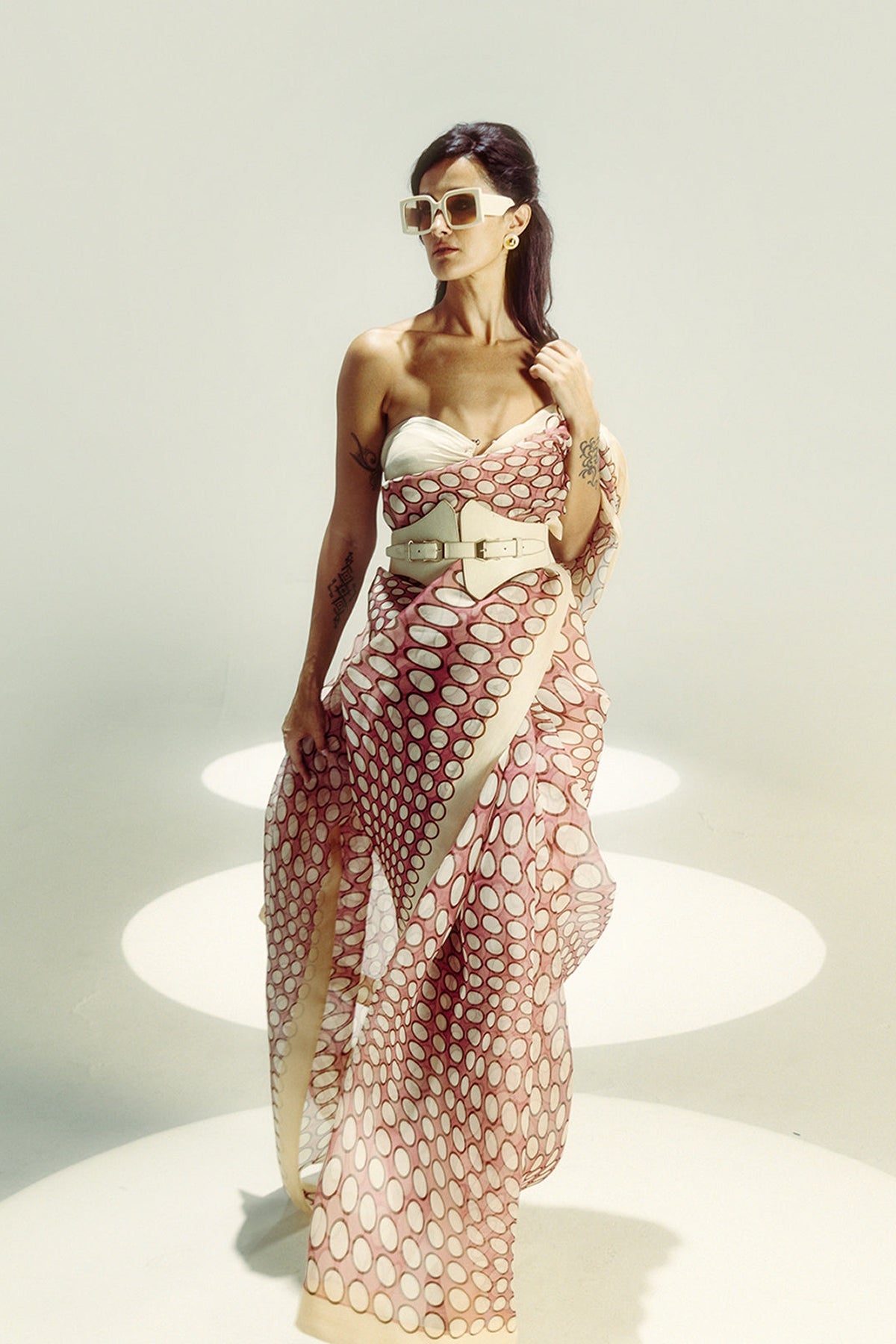 Dusty Pink Poppy Saree