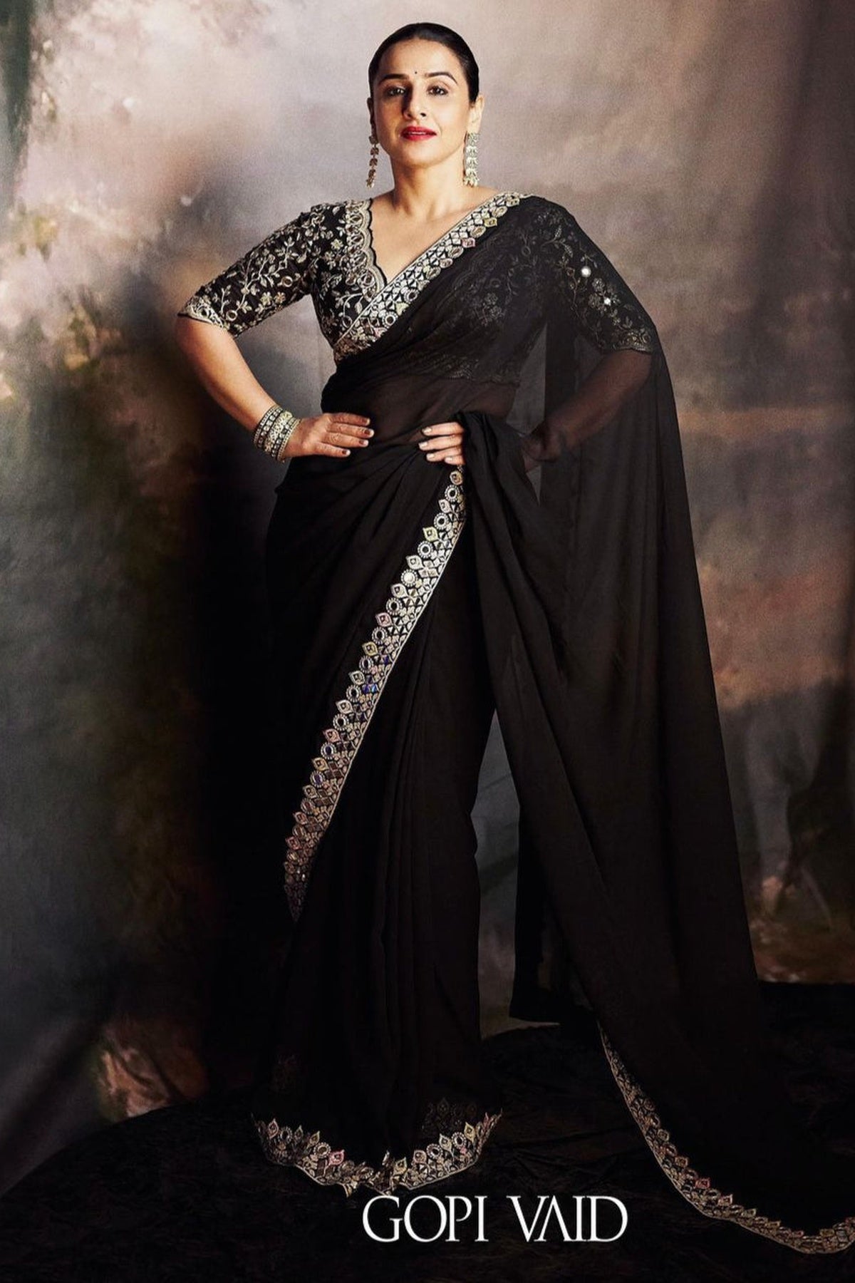 Vidya Balan in Meili Saree Set
