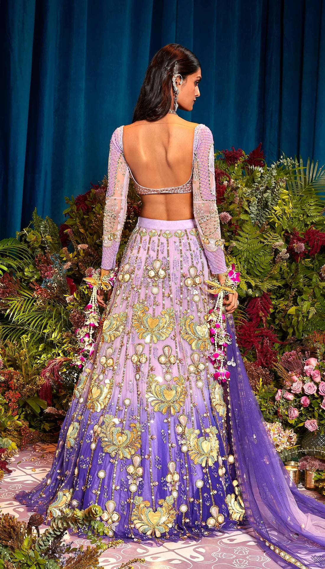 JENNY - LIGHT TO DARK LILAC OMBRE LEHENGA SET
