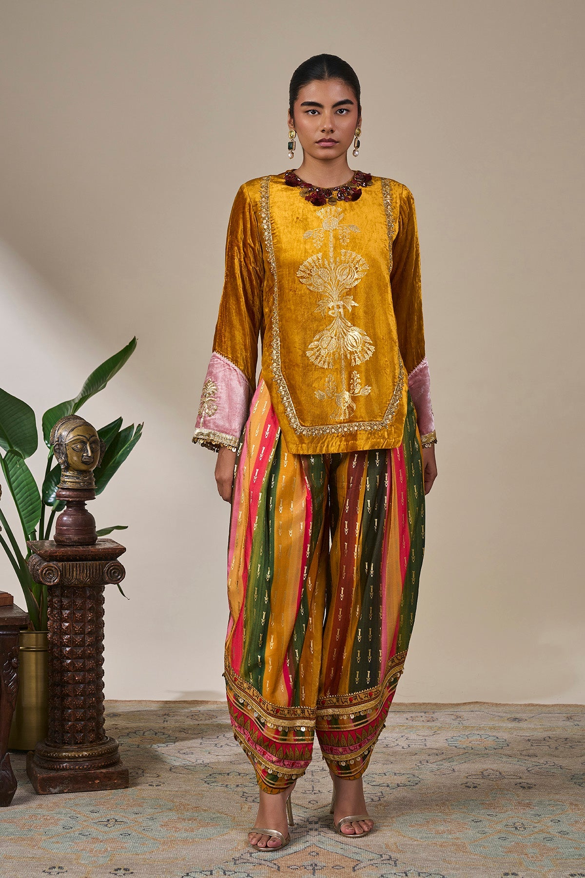 Yellow Spice Arcade Kurta Set