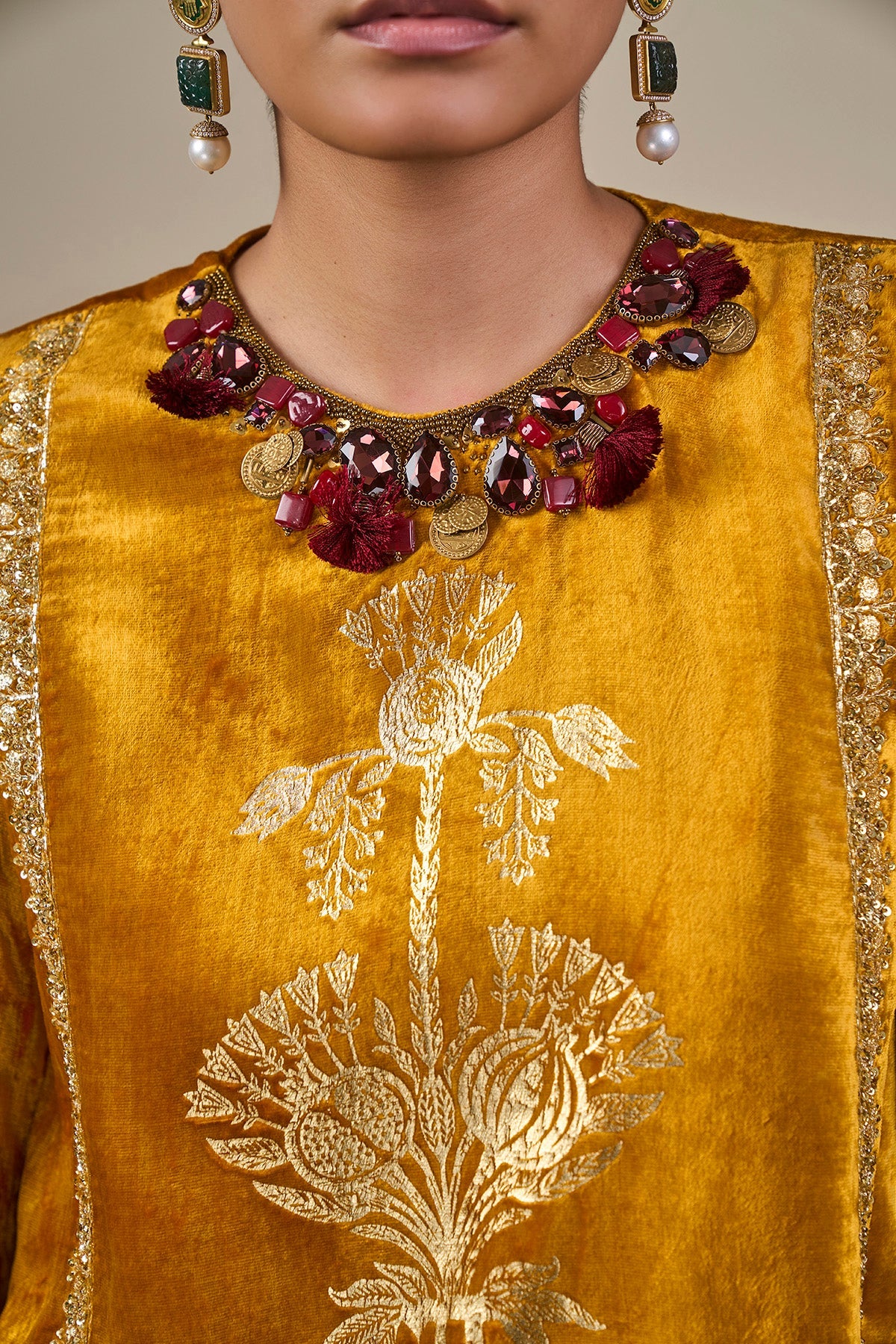 Yellow Spice Arcade Kurta Set
