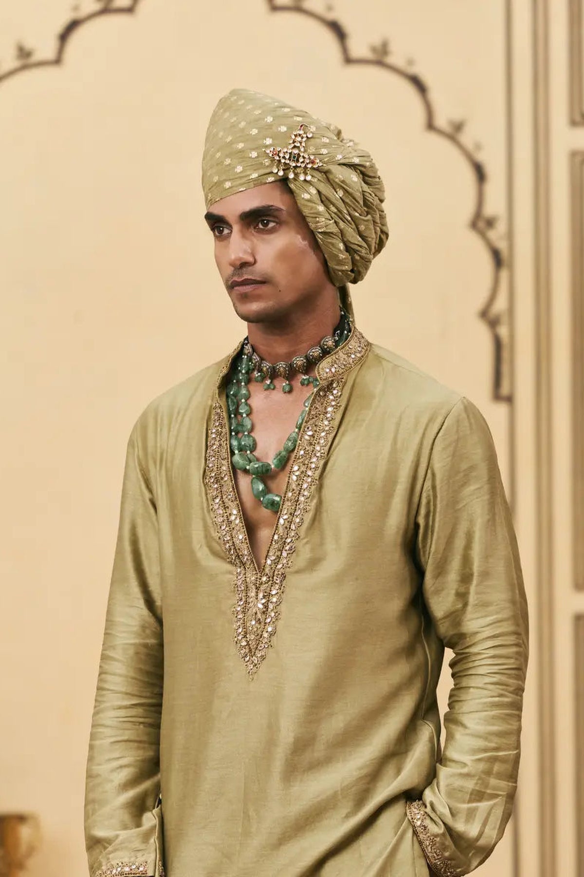 Zaitooni Chanderi Kurta Set
