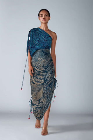 Denim Sari Style Dress