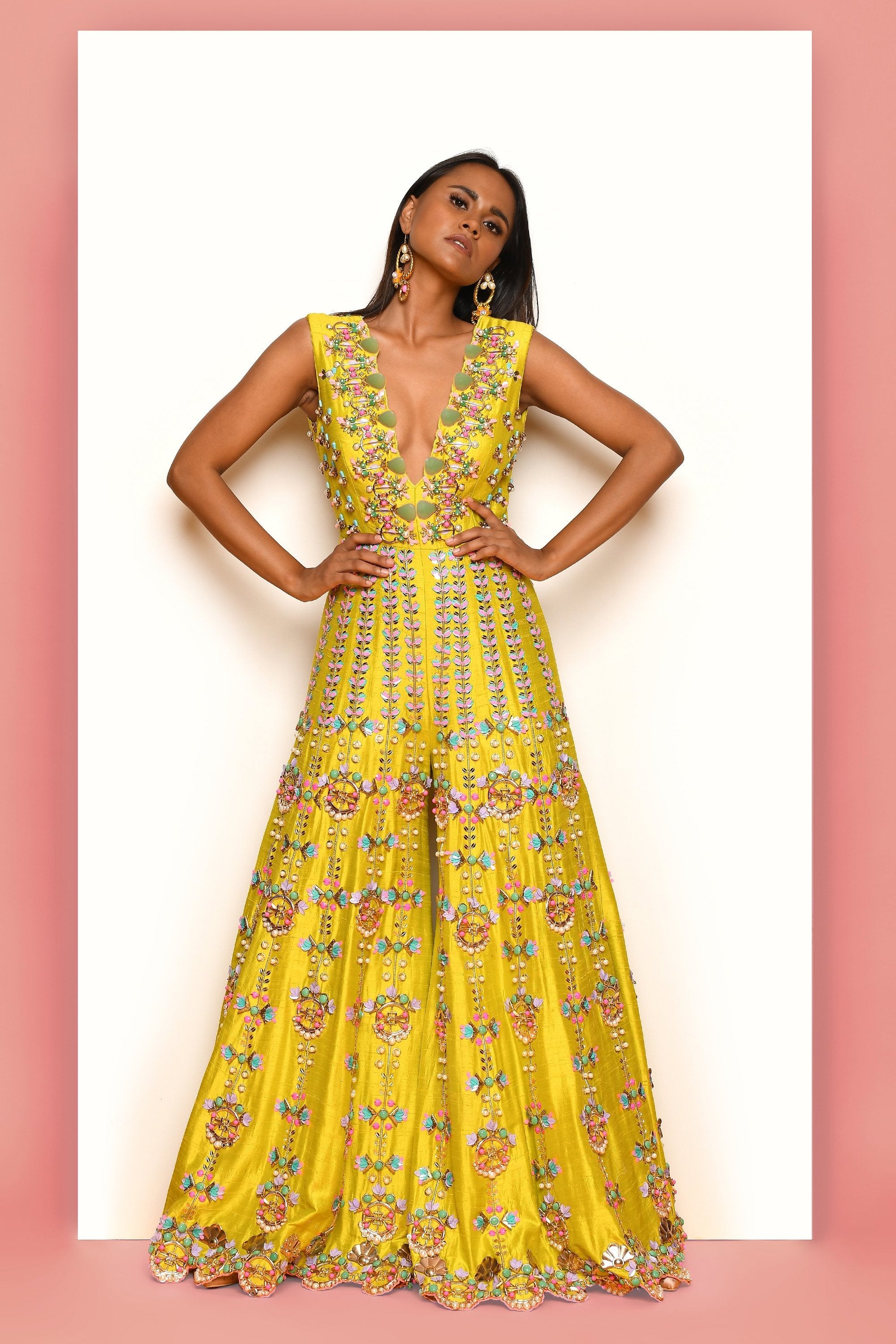 FIERCELY FRENZY - LIME JUMPSUIT