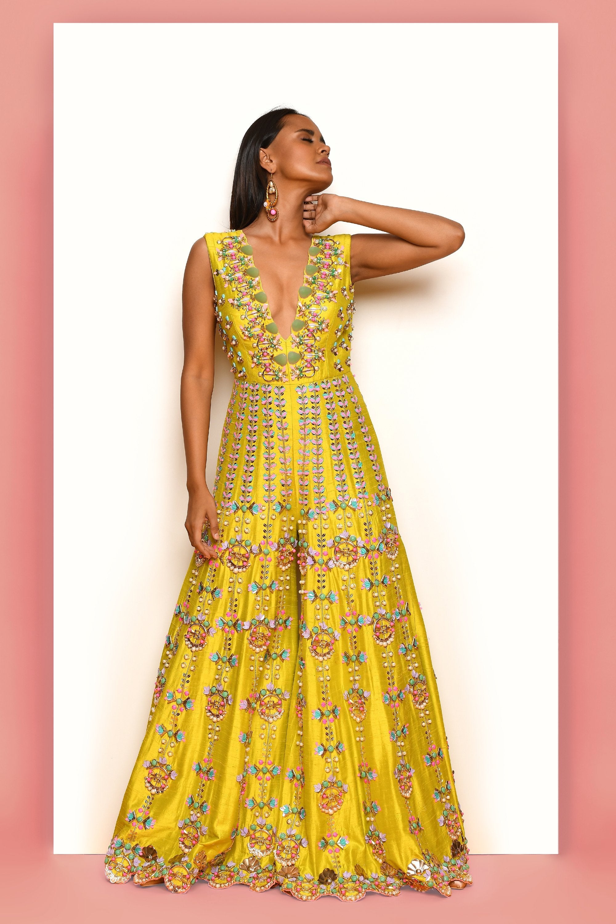 FIERCELY FRENZY - LIME JUMPSUIT