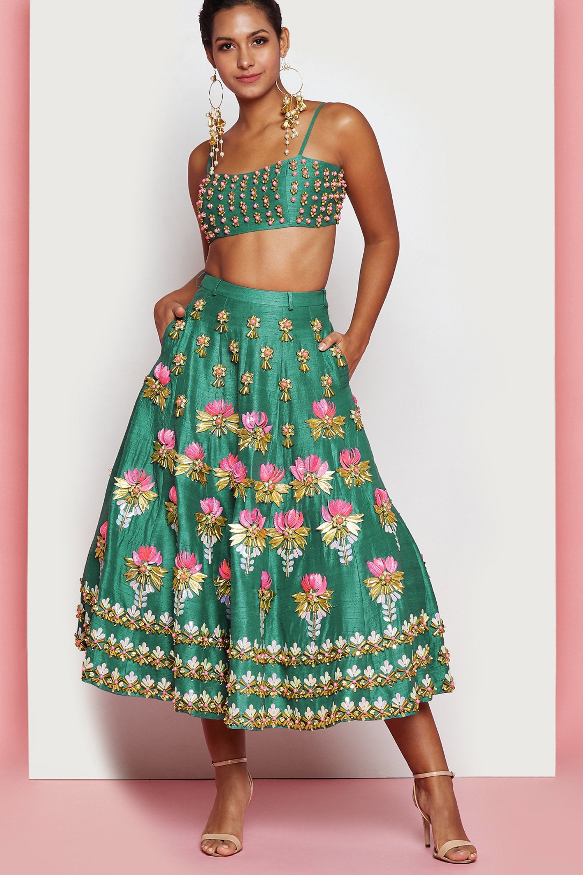 SACRED LOTUS LEHENGA SET