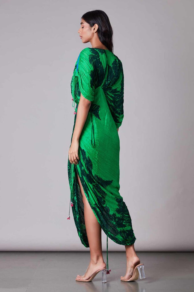 SK Green Kaftan Dress AW21130