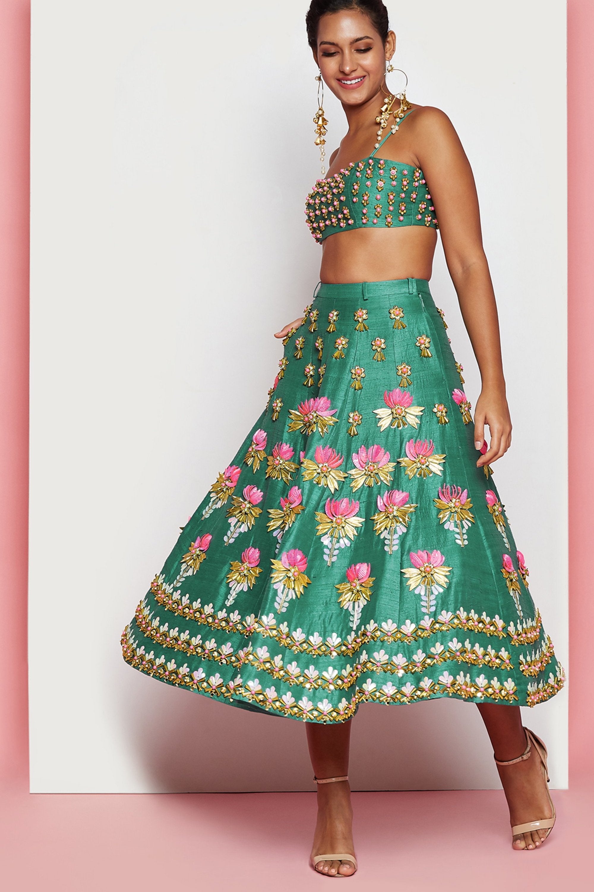 SACRED LOTUS LEHENGA SET