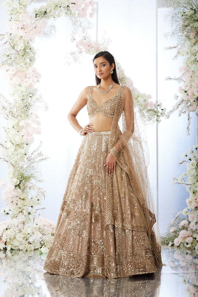 Sequin online blouse lehenga