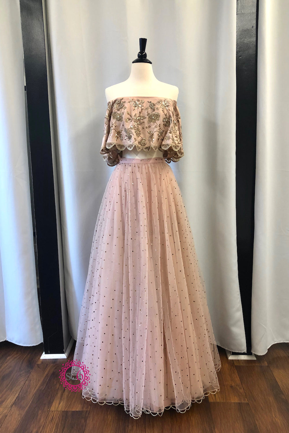 Off-the-Shoulder Lehenga Set