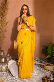 Mango lace ruffle sari