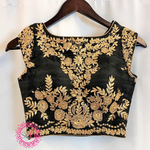 Silk Pocketed Skirt w/Mirror Embroidered Waist