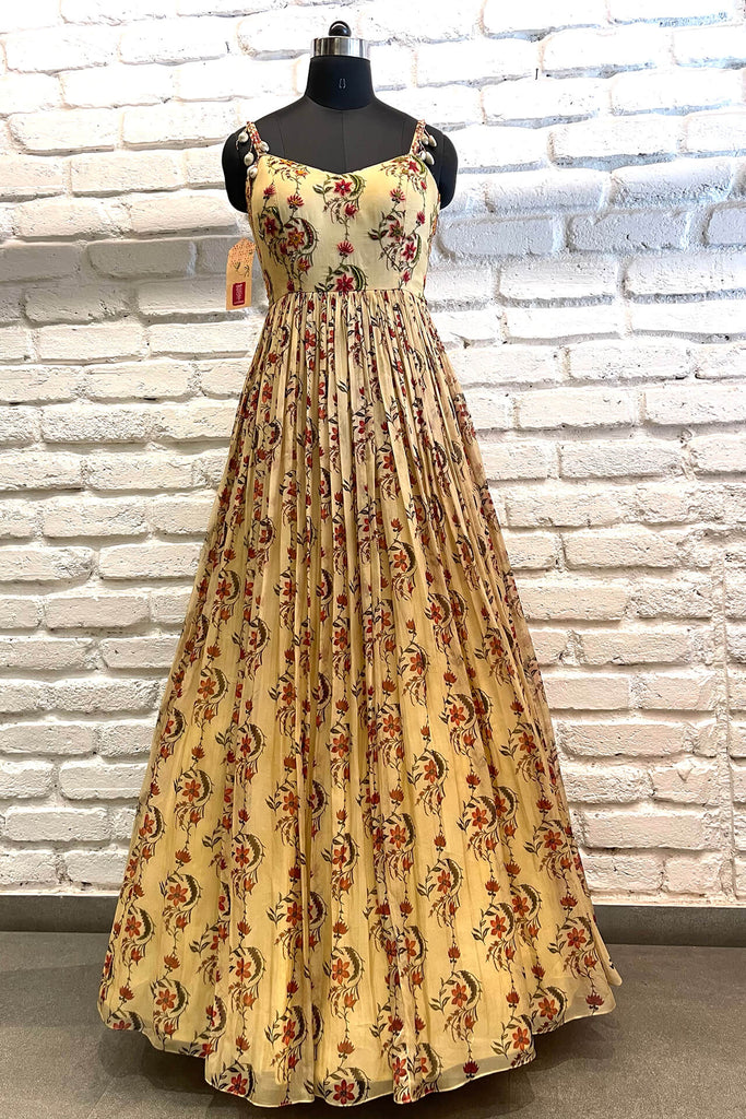 Floral Ivory Gown - Ready To Ship