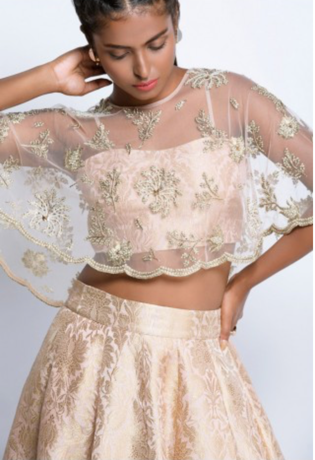The Blush Cape Lehenga