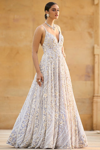 Floral Ivory Gown