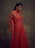Gown with Embellished Long Sleeves - Ready To Ship