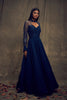 Dark Teal Blue Embellished Gown