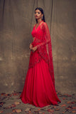 Hot Pink Lehenga with Halter Blouse