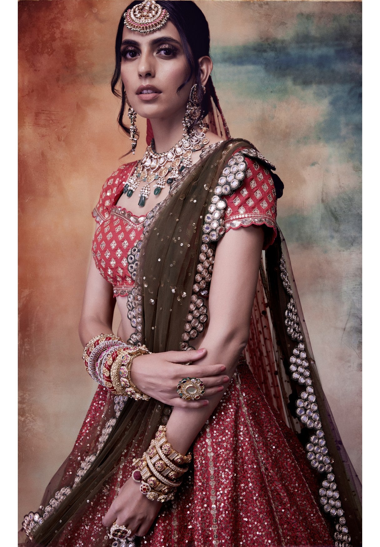 Deep Rust Bridal Lehenga Set