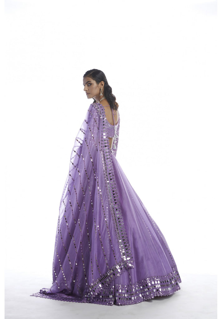 Latest Pakistani Bridal Purple Lehenga Choli Dupatta Dress – Nameera by  Farooq