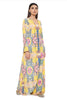 HELEN YELLOW ENCHANTED PRINT CREPE EMBROIDERED KURTA WITH CROPPED PALAZZO