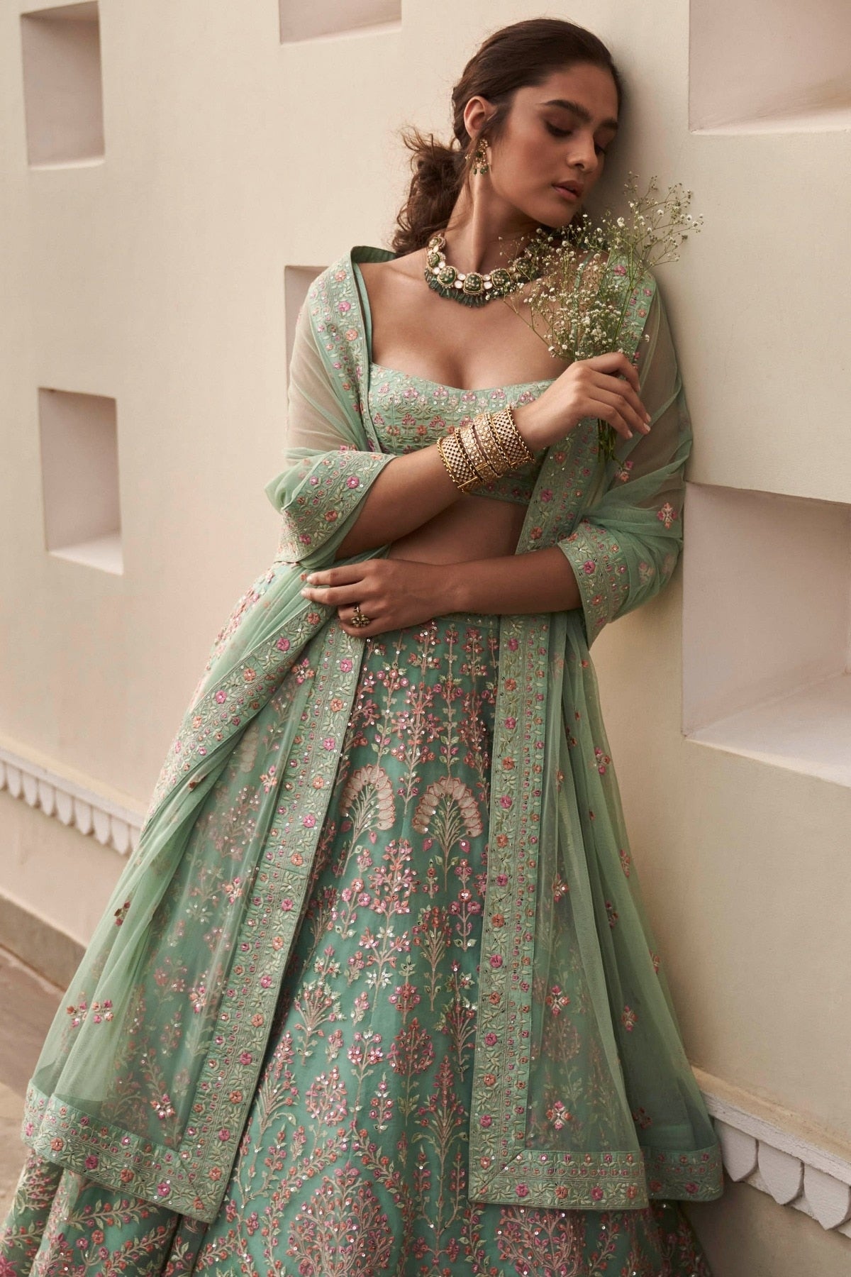 LOVESTRUCK LEHENGA - AQUA
