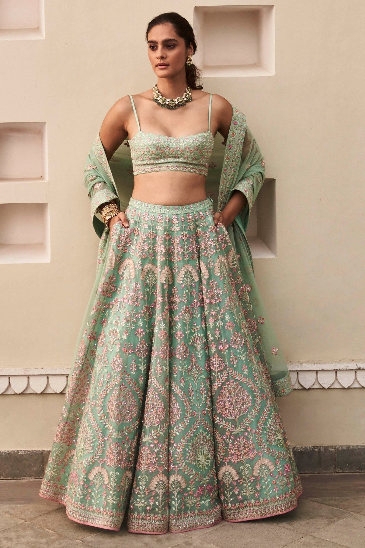 LOVESTRUCK LEHENGA - AQUA