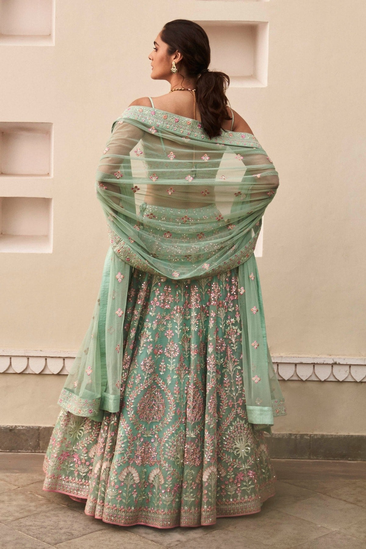 LOVESTRUCK LEHENGA - AQUA