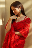 Ruby Red Floral Saree