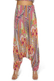 Maisha African Print Crepe High Low Top With Low Crotch Pants
